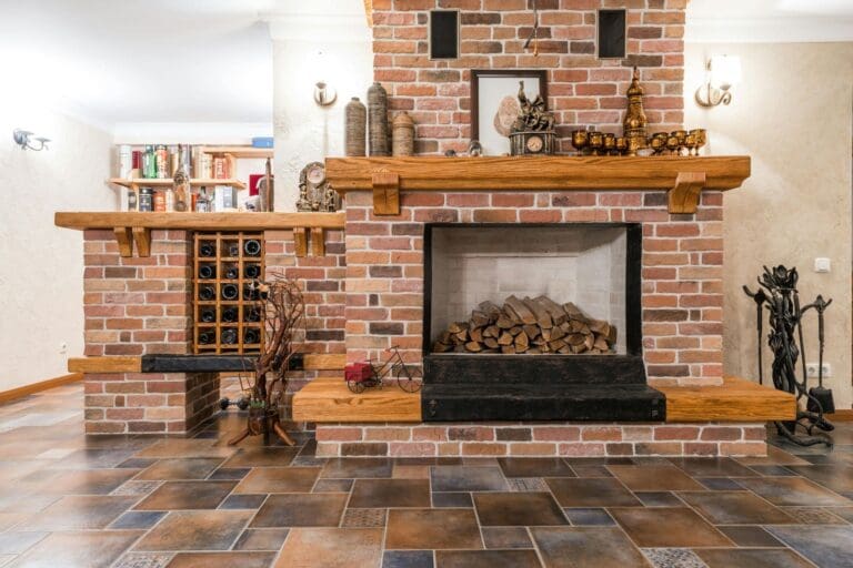 Brick Fireplace Installation