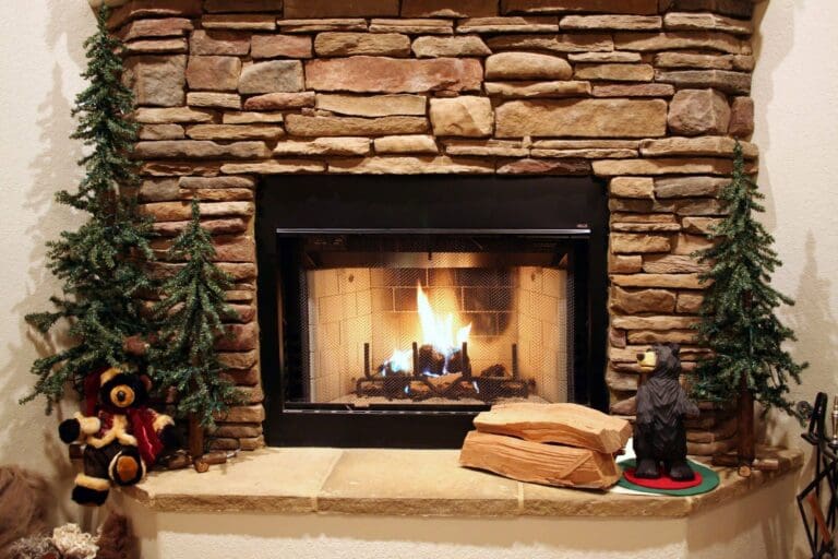 Stone Fireplace